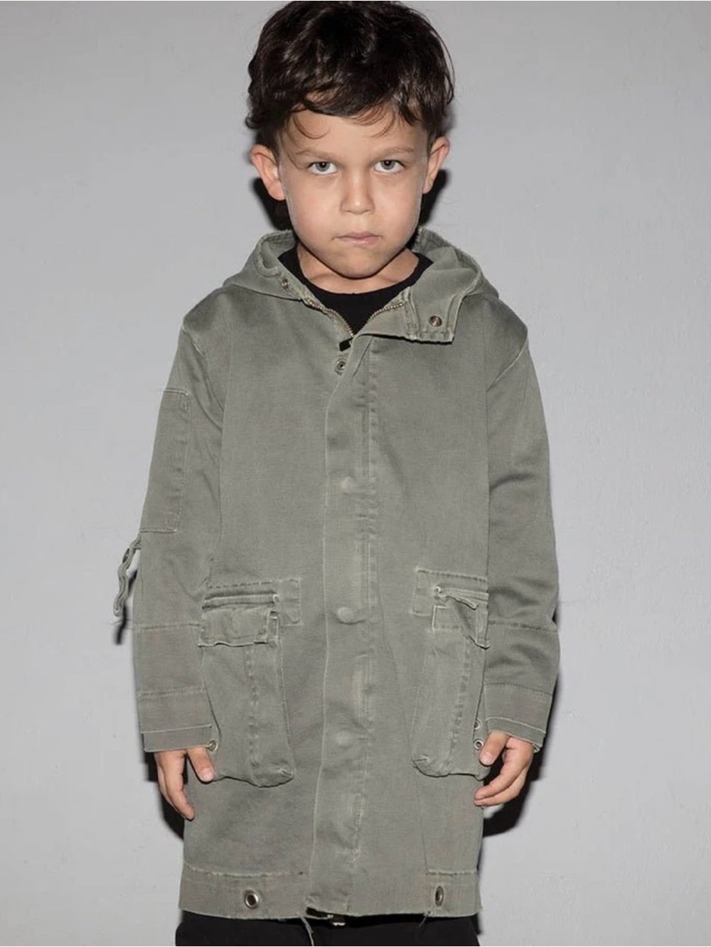 NUNUNU Kids size 4-5 Military Green Jacket - Picture 6 of 6